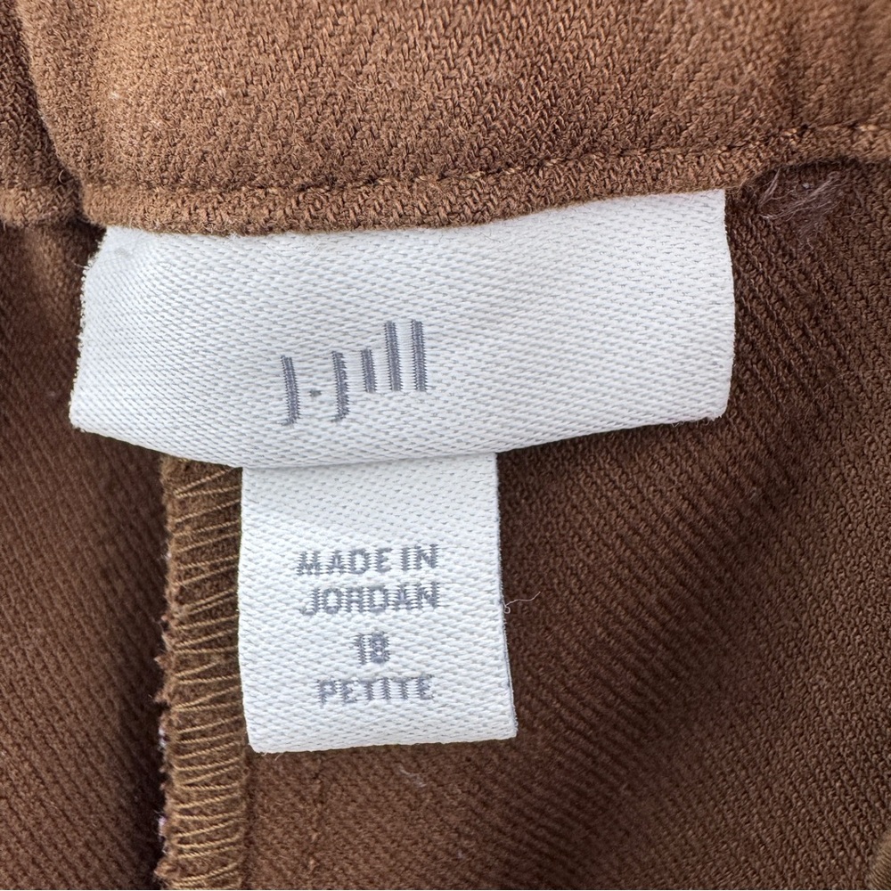 J. Jill Chocolate Brown Wide Leg Pleated Trouser Pant Size 18 Petite New Neutral - Picture 7 of 9
